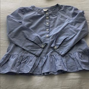 Striped ruffle shirt